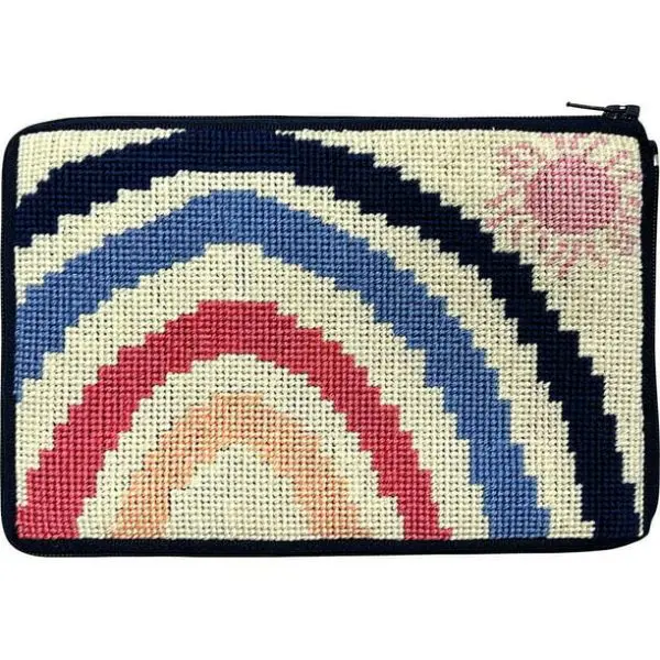 Rainbow Stitch & Zip Cosmetic Case