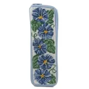 Morning Glories-Stitch and Zip-Half Specs Case