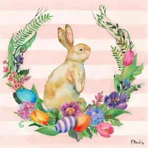 Juliette Bunny I -10" x 10"-18 Mesh
