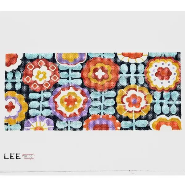 Folk Flowers 8.25" x 14"-18 Mesh