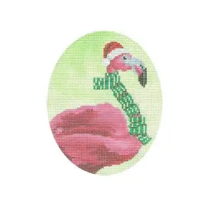 Bradley the Flamingo-4" x 5" Oval 18 mesh