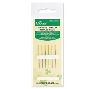 Gold Eye Embroidery Needles- Size 24
