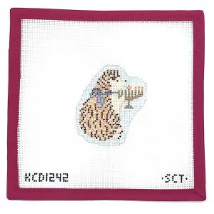 Hanukkah Hedgehog 3 1/4" x 3 5/8" 13 Mesh