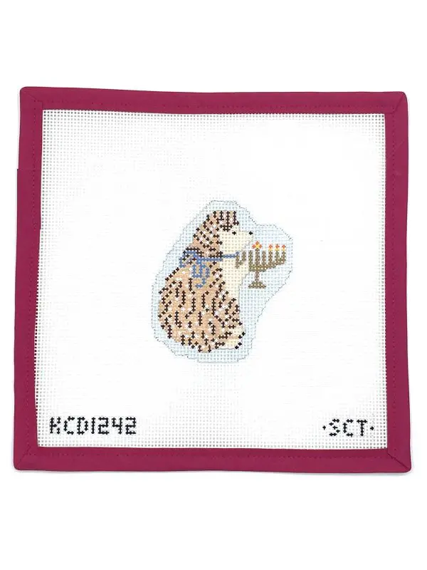 Hanukkah Hedgehog 3 1/4" x 3 5/8" 13 Mesh