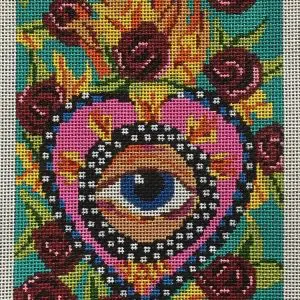 Sacred Heart Eye- 4 1/2" x 6 1/2" 18 Mesh