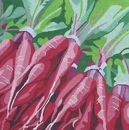 Farmer's Market Radishes- 14" Square- 13 Mesh