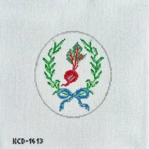 Variation #15034 of Radish Oval Ornament 4″ x 4 1/2″ 18 Mesh