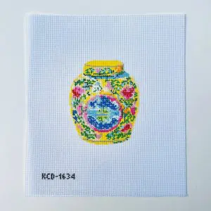 Haute Chinoiserie Yellow Canvas 3 1/2" X 4 1/4" 18 Mesh