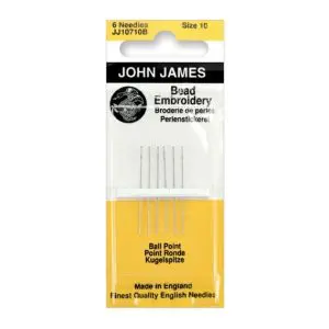 John James Needles- Bead Embroidery-Size 10- 6 Pack