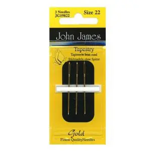 John James Needles- Gold Tapestry -Size 22- 3 Pack