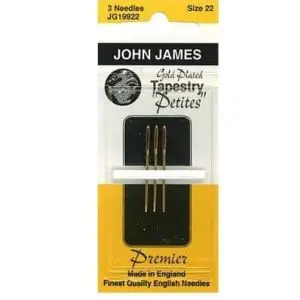 John James Needles-Gold Plated Tapestry Petites- Size 22
