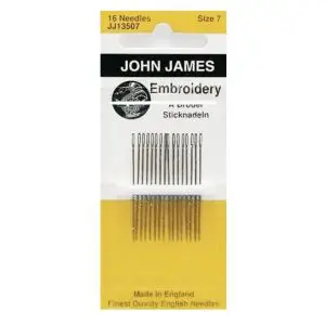 John James Needles- Embroidery Hand Needles-Size 7 16/Pkg