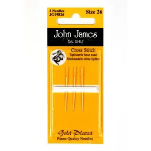 John James Needles- John James Gold Tapestry Hand Needles-Size 26 3/Pkg