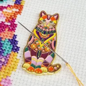 Mandala Cat Needle Minder-2.4″x 3.7″