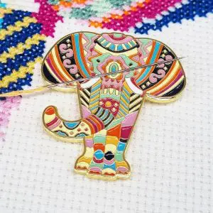 Mandala Elephant Needle Minder-2.4″ x 3.7″