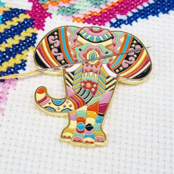 Mandala Elephant Needle Minder-2.4″ x 3.7″