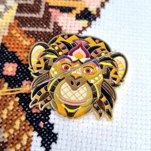 Mandala Monkey Needle Minder-2.4" x 3.7″