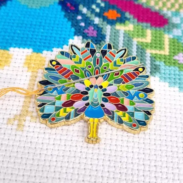 Mandala Peacock Needle Minder- 2.4″ x 3.7″
