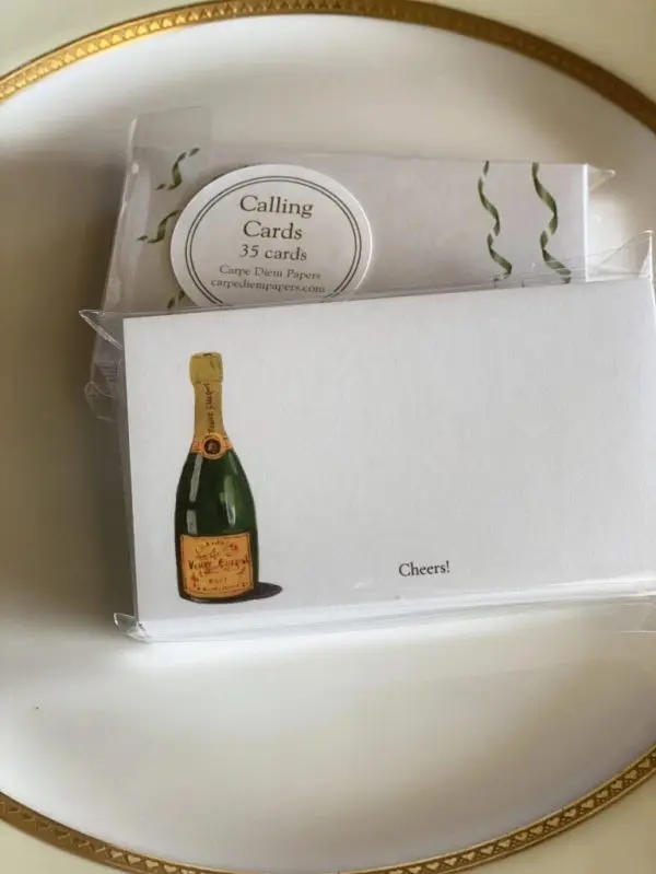 Champagne Calling Cards- 3.5" x 2"