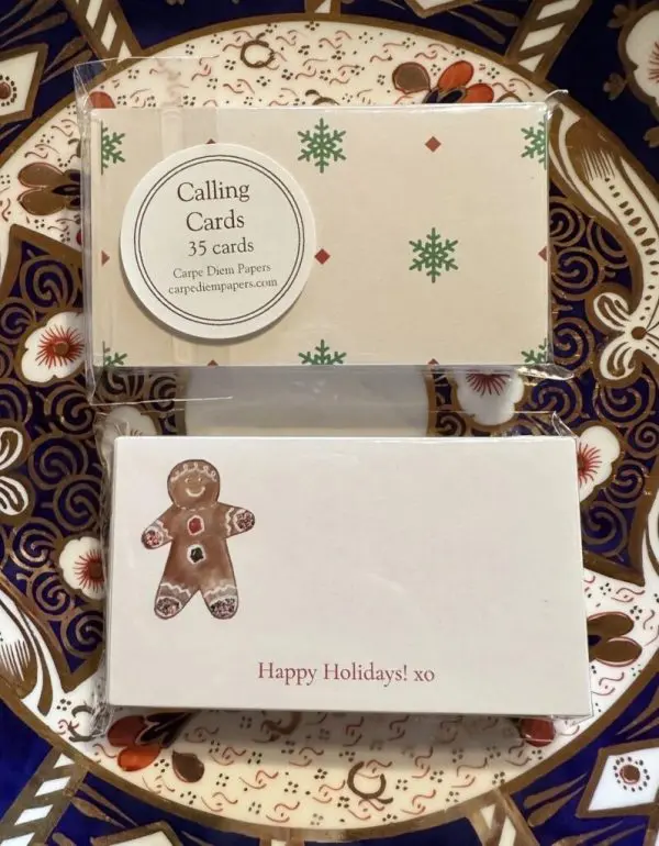 Gingerbread Holiday Calling Cards- 3.5" x 2"