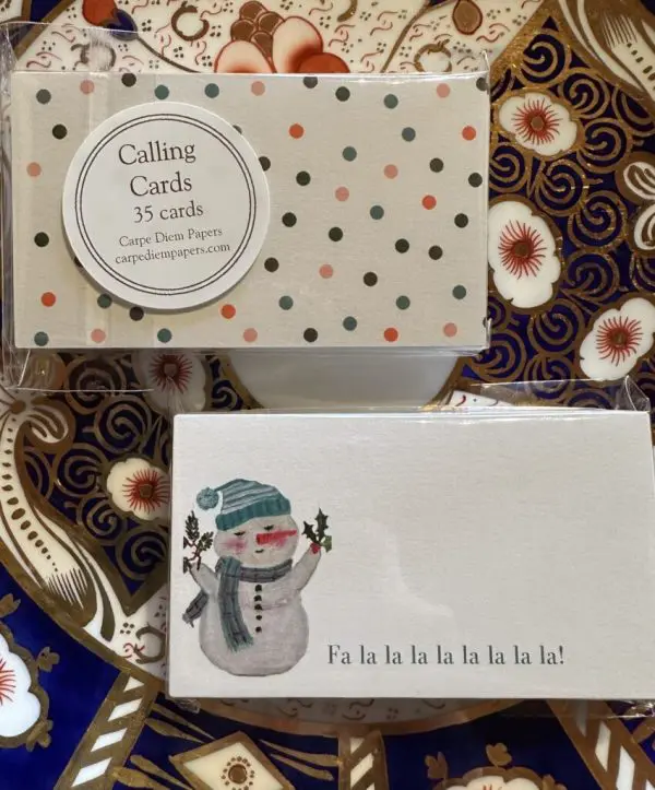 Snowman Holiday Calling Cards- 3.5" x 2"