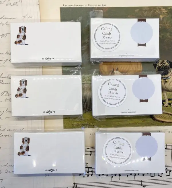 Staffordshire Dog Calling Cards- 3.5" x 2"