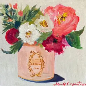 Pink Laduree Floral Postcard