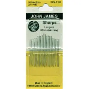 John James Needles-Sharps-Sized 5/10- 20 Pack