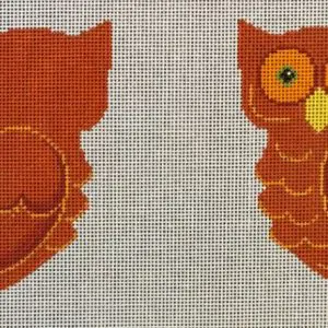 Halloween Owl-Orange-3.5 " x 4.5" each - 18 Mesh