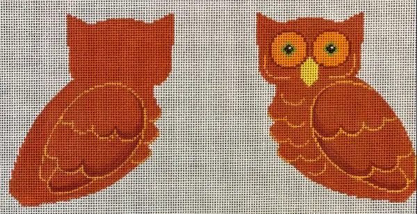 Halloween Owl-Orange-3.5 " x 4.5" each - 18 Mesh