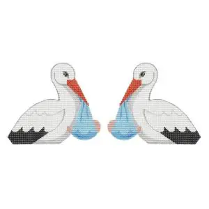 It's a Boy Stork-5" x 4.25" - 18 Mesh