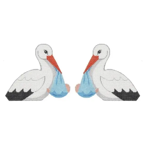 It's a Boy Stork-5" x 4.25" - 18 Mesh