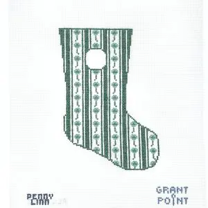 Mini Stocking Floral-Green-4" x 6"-18 Mesh