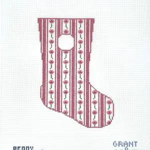 Mini Stocking Floral-Pink-4" x 6"-18 Mesh
