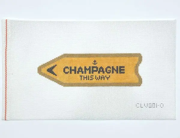 Champagne This Way (Orange)- 6.5" x 2" 18 Mesh