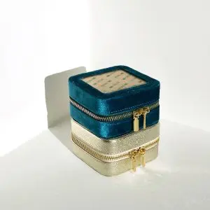 Self-Finishing - 4" Square Jewelry Box - Peacock