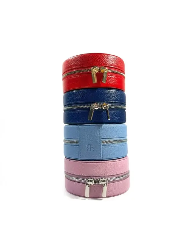 Self-Finishing 5" Round Jewelry Box - Navy