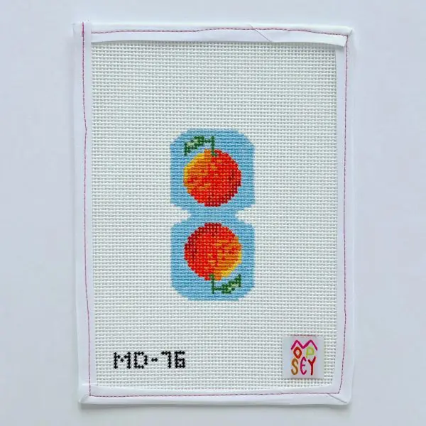 Oranges Scissor Fob - 2" x 4" - 13 Mesh