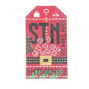 Sint Niklaas (STN) Retro Travel Tag-3" x 5"- 18 Mesh
