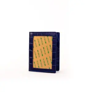 Self-Finishing Passport Cover - Blue Embossed Crocodile