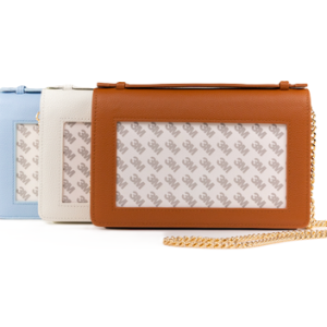 Self-Finishing Everyday Clutch - White/Bone with Gold Chain