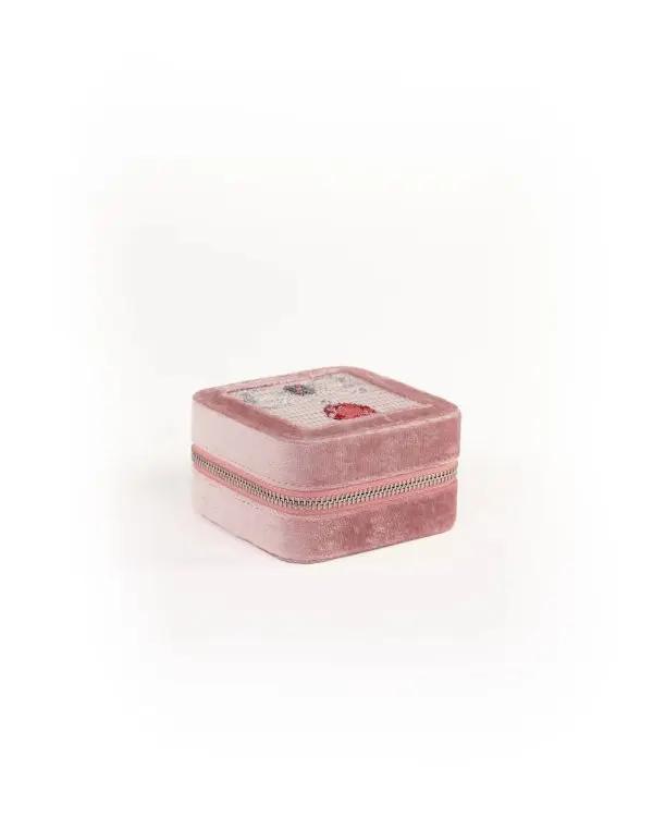 Self-Finishing - 4" Square Jewelry Box - Ballet Slippers