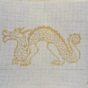 Golden Scale Dragon- 9.25" x 5"  - 18 Mesh