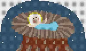 Manger/Jesus Nativity - 3.5 x 6" - 13 Mesh