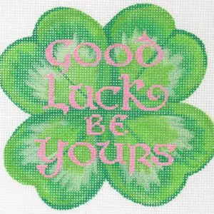 Good Luck Be Yours Shamrock - 5" x 4.25" - 18 Mesh
