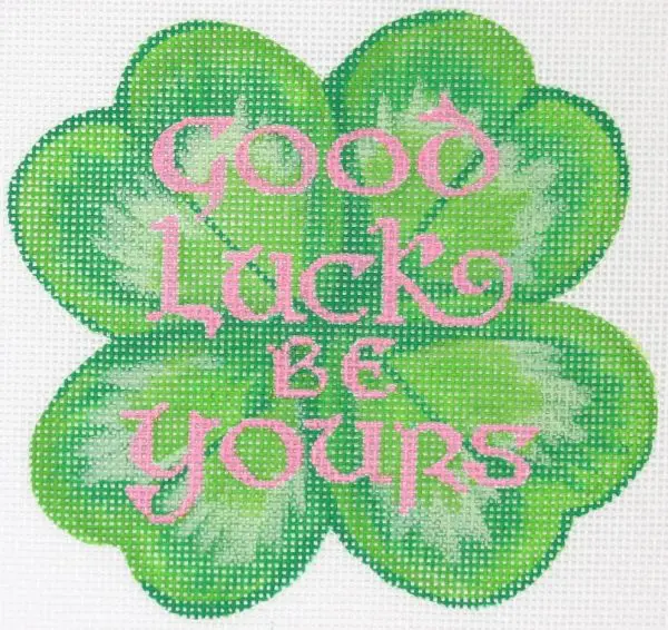 Good Luck Be Yours Shamrock - 5" x 4.25" - 18 Mesh
