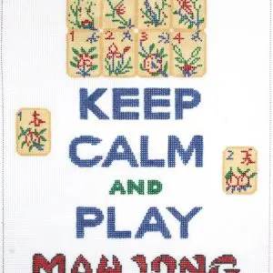 Keep Calm & Play Mahjong Sign - 8.5" x 10.5"- 18 Mesh