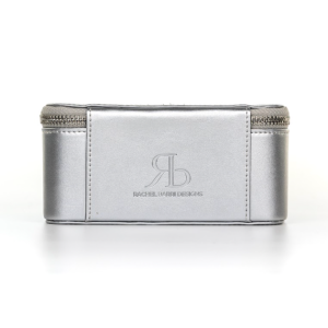 Self-Finishing - 6" Square Leather Box - Silver
