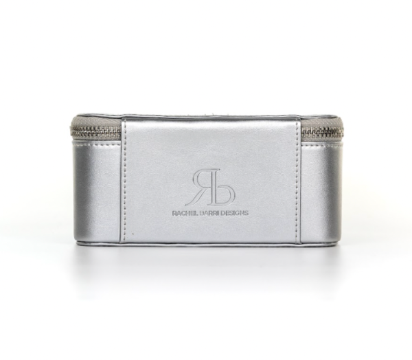 Self-Finishing - 6" Square Leather Box - Silver
