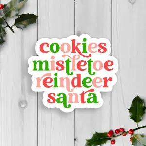 Cookies Mistletoe reindeer santa